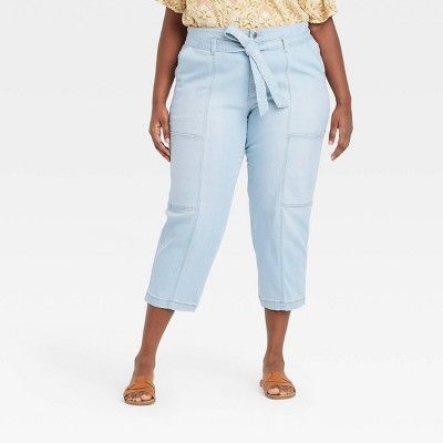 Women's High-Rise Taper Jeans - Universal Thread™ Light Blue | Target