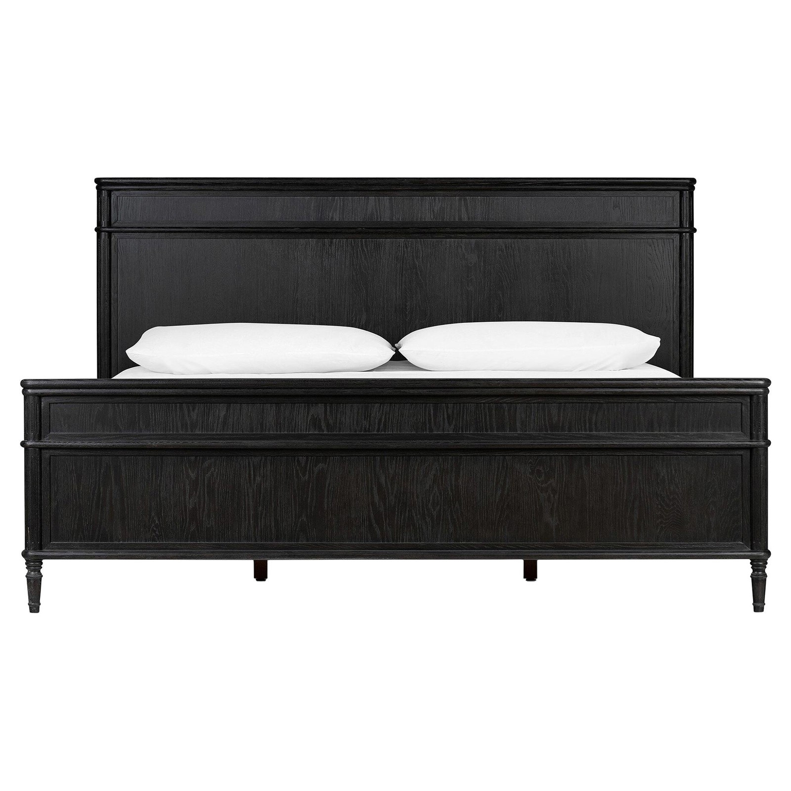 Tacorey Rustic Lodge Black Solid Oak Wood - King | Kathy Kuo Home