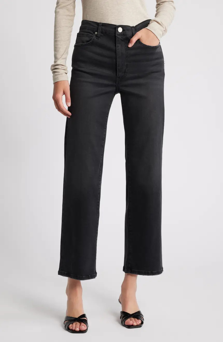 Le Sleek High Waist Ankle Straight Leg Jeans | Nordstrom
