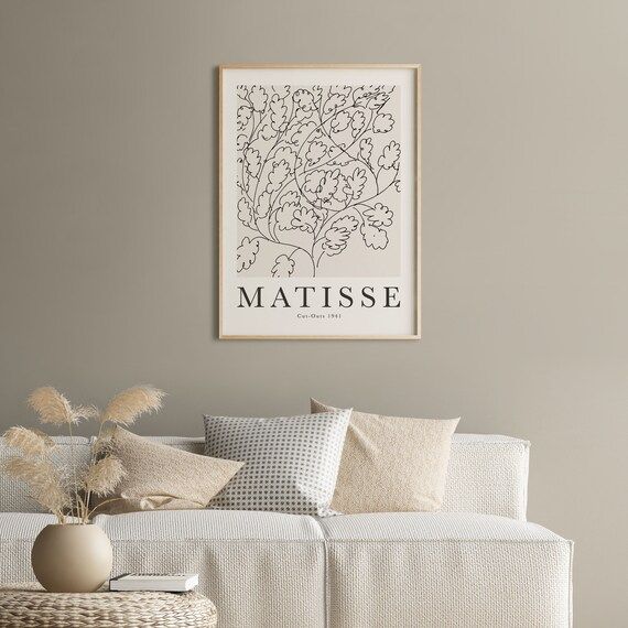 Matisse Printable Wall Art Cut Outs Exhibition Poster Black - Etsy | Etsy (US)