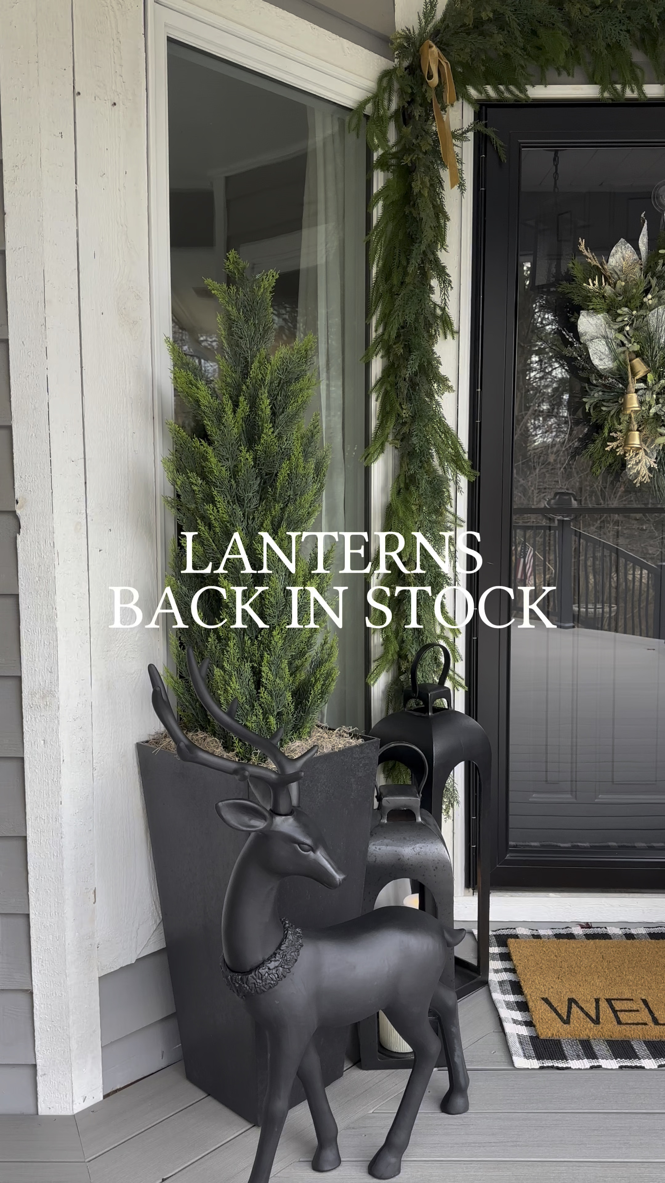 Back In Stock. Follow @farmtotablecreations on Instagram for more inspiration.

I’m so excited to share that my lanterns are finally back in stock. I have the extra large and large sizes shown here and they are super heavy and a wonderful quality. 

#winterporch #winterporchdecor #frontporch #frontdoor #winter #winterdecor #porchdecor#LTKWatchNow #LTKHoliday#LTKWatchNow

#LTKSaleAlert #LTKHome #LTKSaleAlert