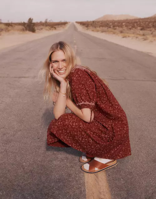 The Dayna Lugsole Slide Sandal in Leather | Madewell