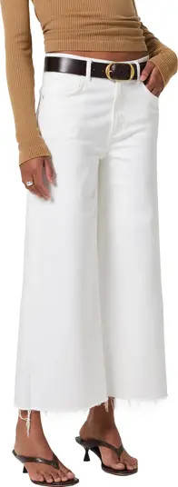 Lyra Raw Hem High Waist Crop Wide Leg Jeans | Nordstrom