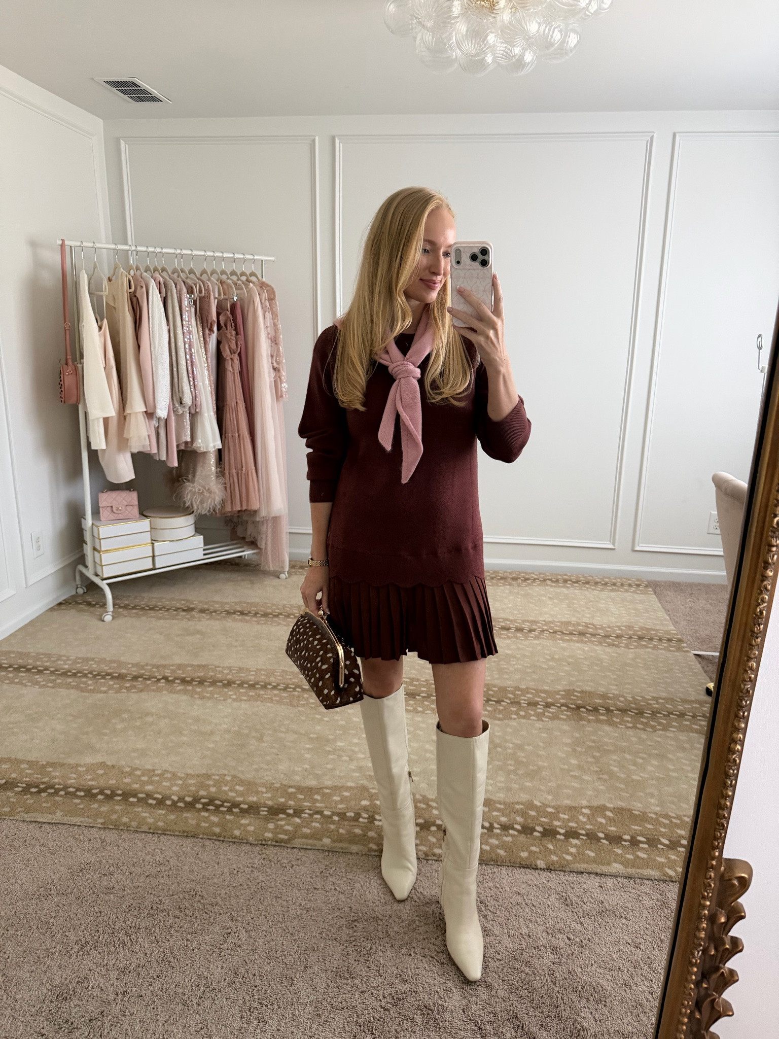 The perfect fall sweater dress on Amazon! Wearing a size small 

Fall fashion haul // fall outfit // fall dress and boots // knee high boots // girly fall outfit // Thanksgiving outfit