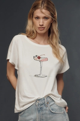 Maeve Embroidered Cocktail Tee | Anthropologie (US)