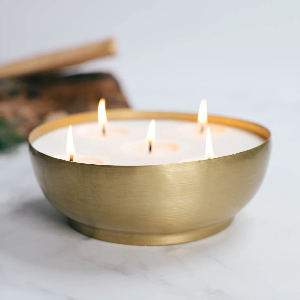 Fireside Brass Candle | Antique Candle Co.