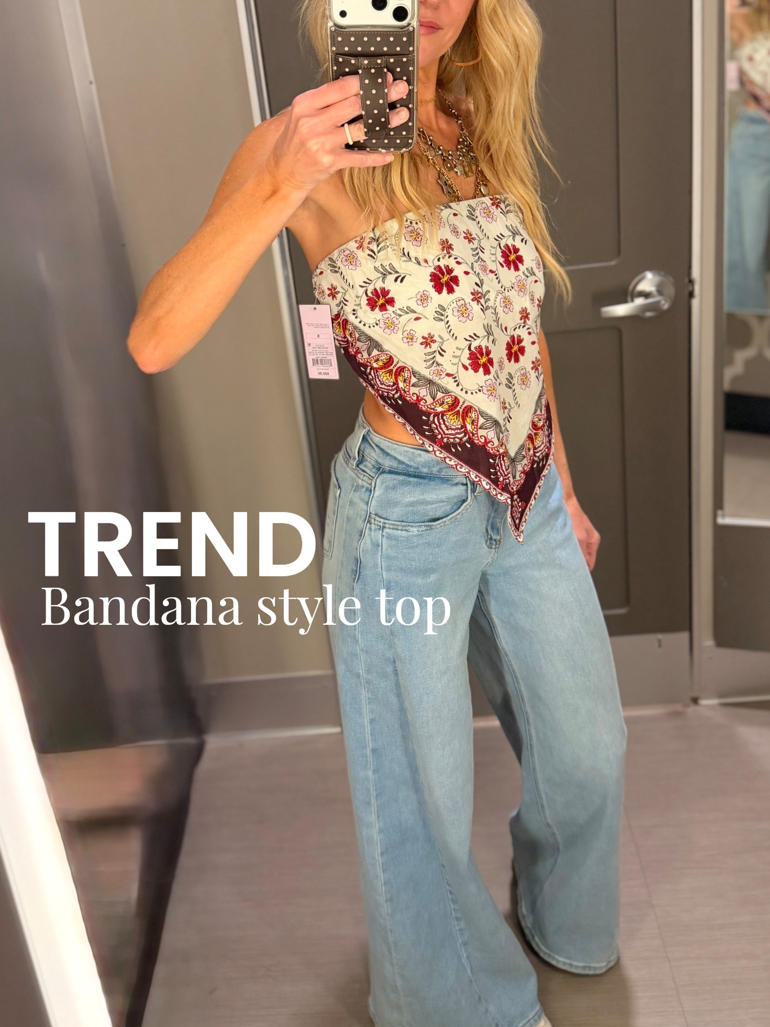 spring outfits 2026 bandana style top from target with jeans 

#LTKOver40 #LTKdayinmylife #LTKootd