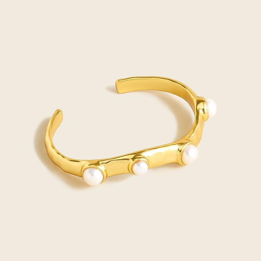 Freshwater pearl inlay cuff | J.Crew US