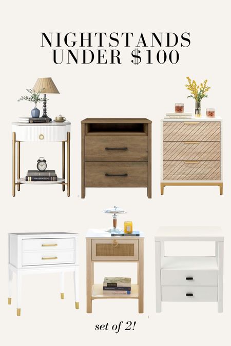 Nightstands under $100! Bedroom furniture, wayfair nightstands 

#LTKHome #LTKFindsUnder100