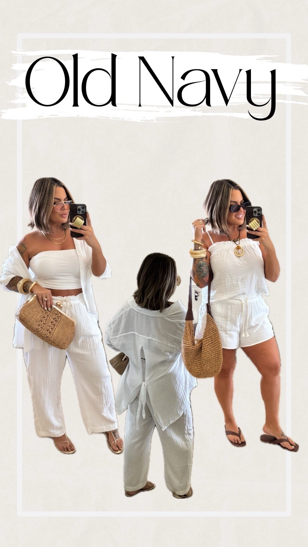 Cute gauze sets on major sale ! 

Long sleeve L 
Size up in the pants the waistband runs small wearing xl in pants 
Shorts L tts 
Tube top L 
Tank size down M 
Also linked the strapless bra I’m using 
Straw clutch is target but it’s not online yet. 

Follow my LTK @shaynaslife on the @shop.LTK app to view this post and get my exclusive app-only content!

#liketkit 
@shop.ltk
https://liketk.it/68DAi