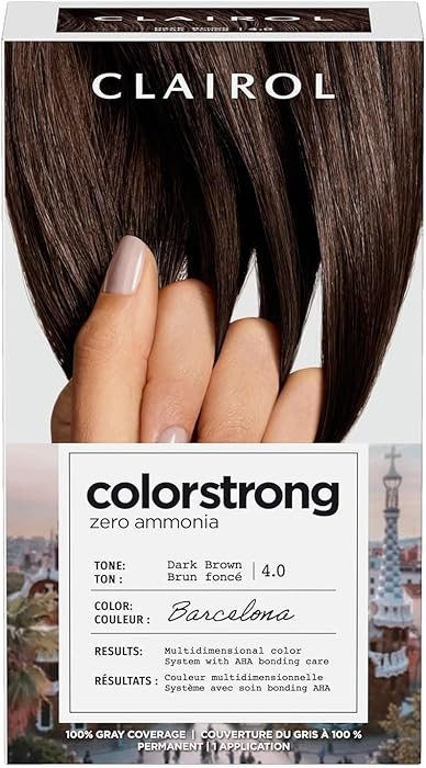 Clairol ColorStrong Permanent Zero Ammonia Hair Dye, 4.0 Dark Brown - Barcelona Hair Color, Pack ... | Amazon (CA)