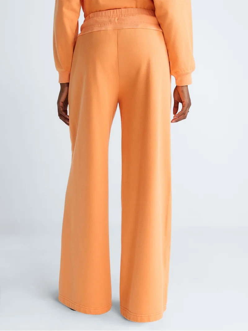 Scoop Women's Pleated Wide-Leg Sweatpants, 29'' Inseam, Sizes XS-XXL - Walmart.com | Walmart (US)