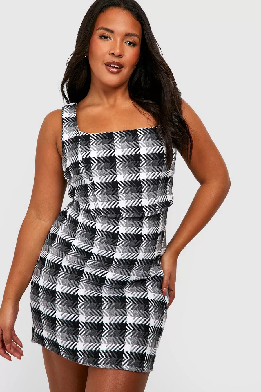 Plus Boucle High Waisted Mini Skirt | Boohoo.com (US & CA)