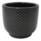 Amazon.com: Amazon Brand – Stone & Beam Textured Stoneware Planter, 5.1"H, Black : Patio, Lawn ... | Amazon (US)