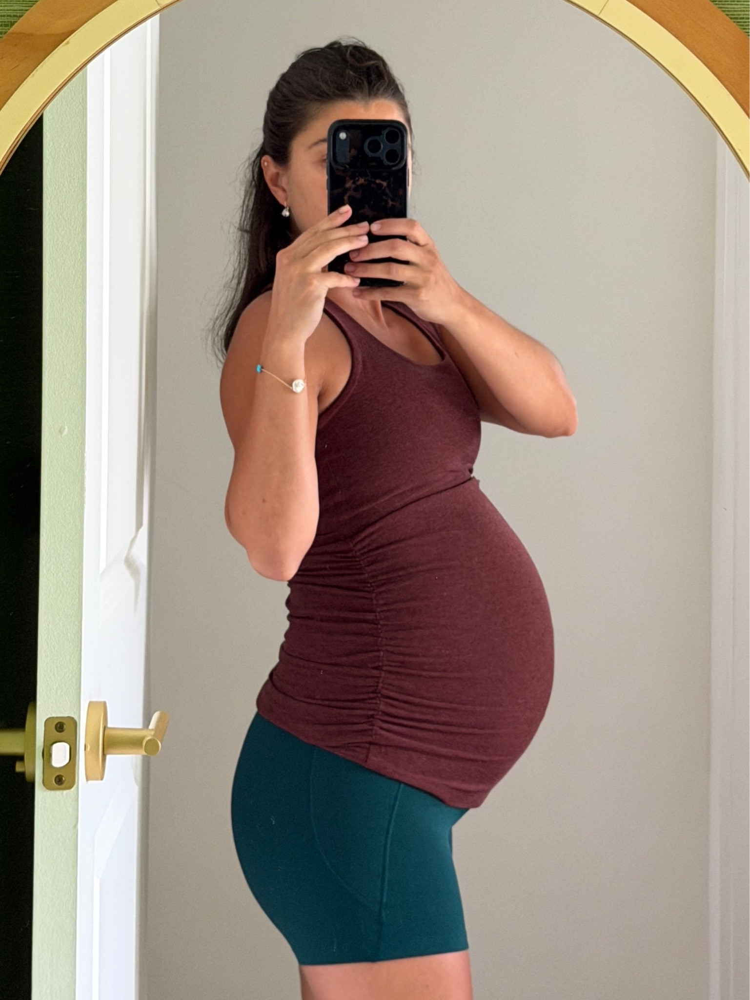 [8/3/26] morning walk fit 🤍 tank is a favorite from @beyondyoga, wearing size small! Linking a similar option from @Quince that’s under $30. Shorts are Under Armour and so comfy + come in other colors. Have become a staple this pregnancy, wearing size medium. On sale for 25% off right now!

#LTKSeasonal #LTKBump #LTKActive