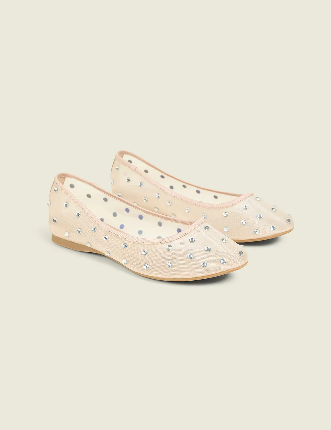 Dream Cloud Mesh Rhinestone Ballet Flat | Lane Bryant (US)