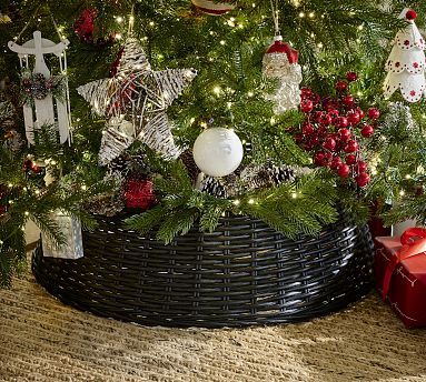 Aubrey Handwoven Rattan Tree Collar | Pottery Barn (US)