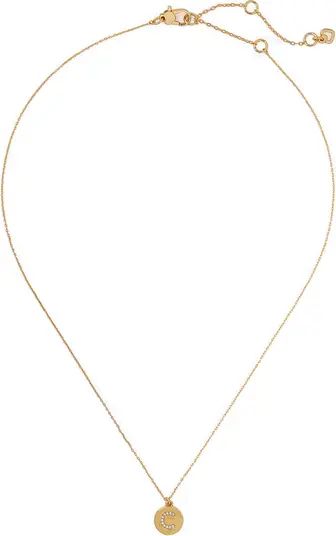 kate spade new york pavé mini initial pendant necklace | Nordstrom | Nordstrom