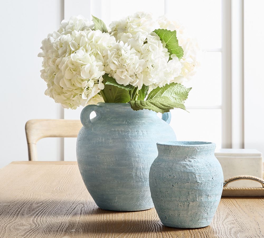 Chambray Artisan Handcrafted Ceramic Vases | Pottery Barn (US)