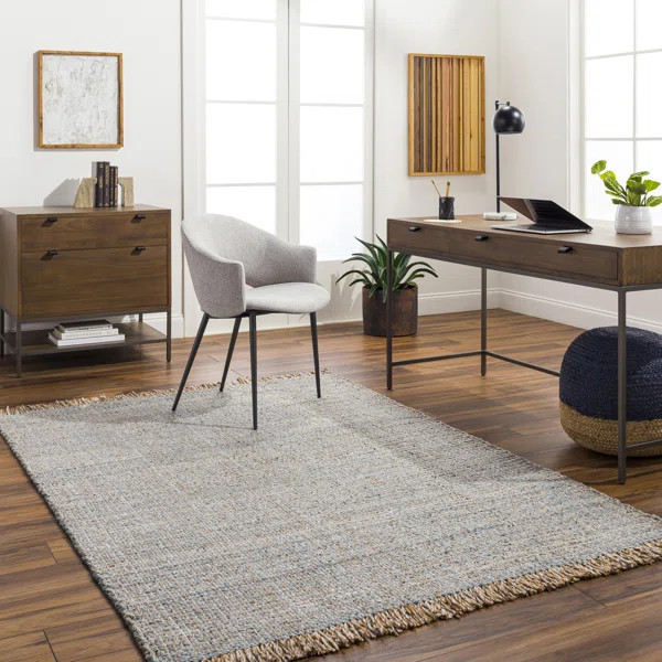 Corington Striped Flatweave Recycled P.E.T. Indoor / Outdoor Area Rug in Khaki/Blue | Joss & Main