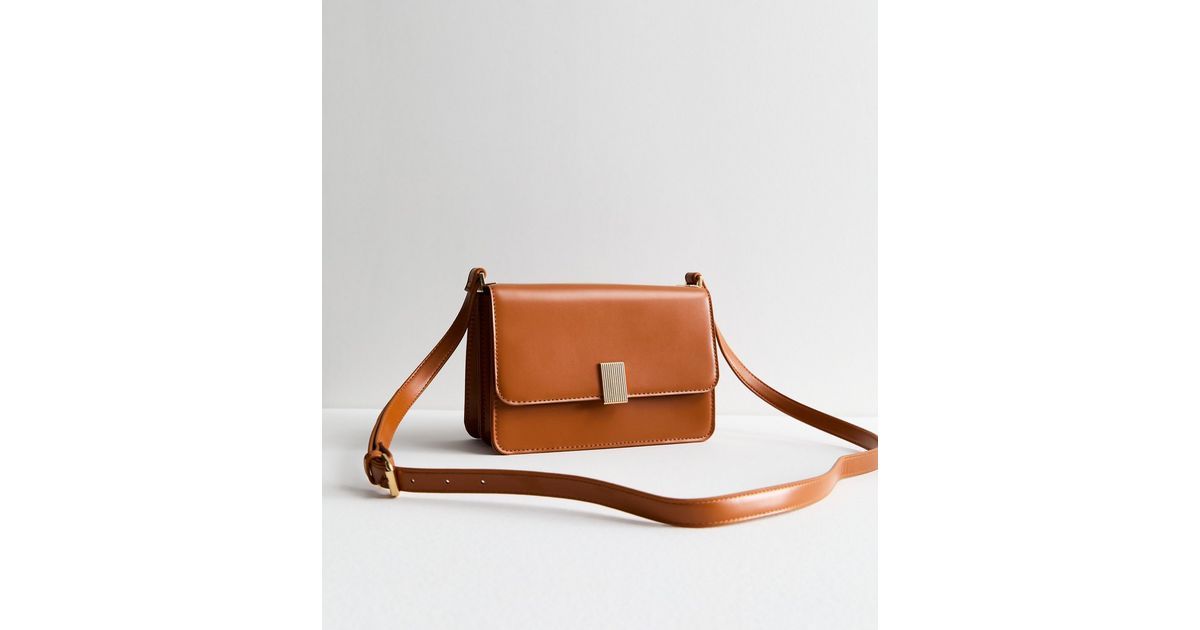 Tan Leather-Look Cross Body Bag
						
						Add to Saved Items
						Remove from Saved Items | New Look (UK)