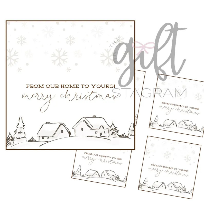 From Our Home to Yours Gift Tag | DIGITAL DOWNLOAD | Holiday Gift Tag | Merry Christmas Gift Tags... | Etsy (US)