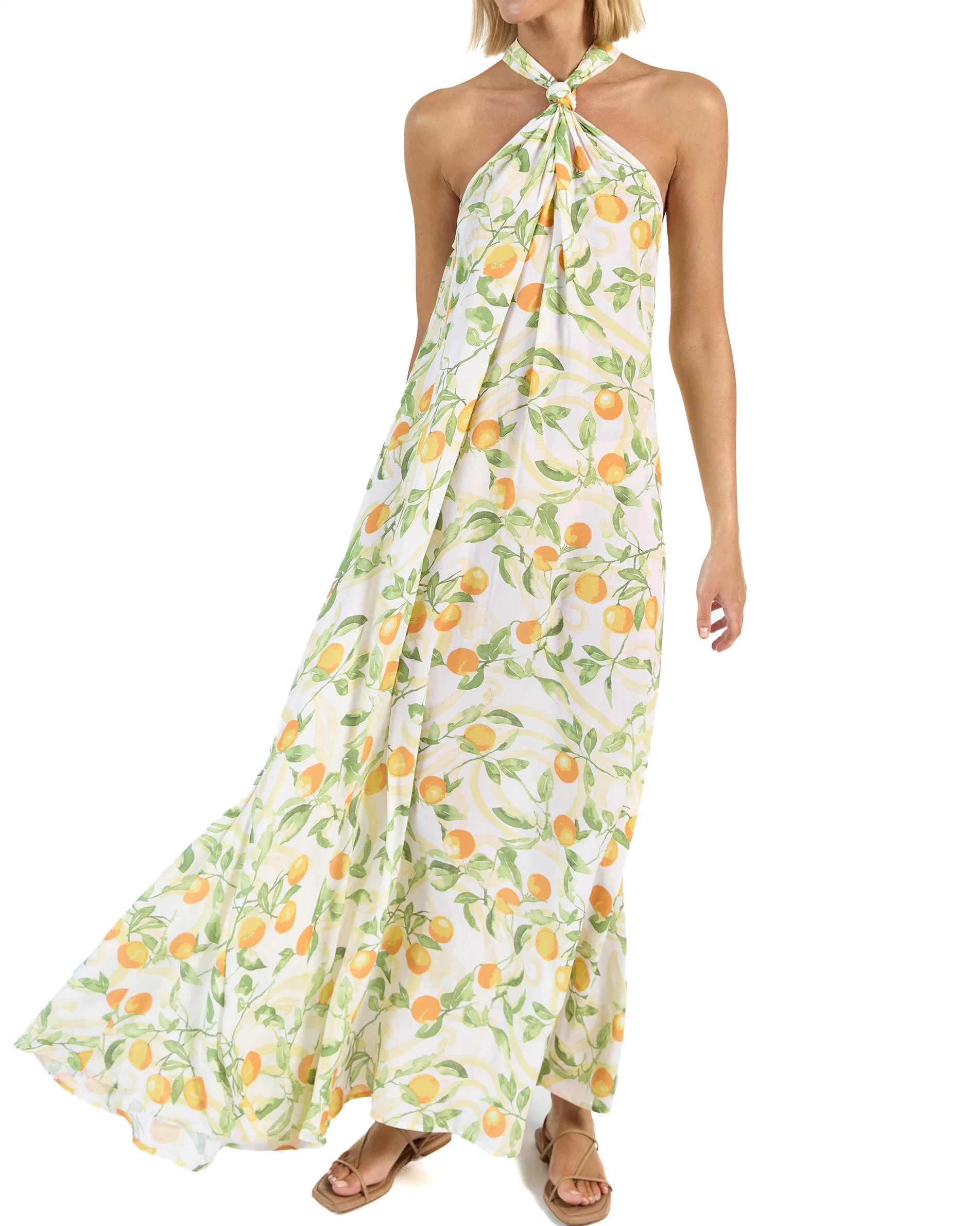 The Valencia - Women's Knotted Halter Maxi Dress | Kenny Flowers