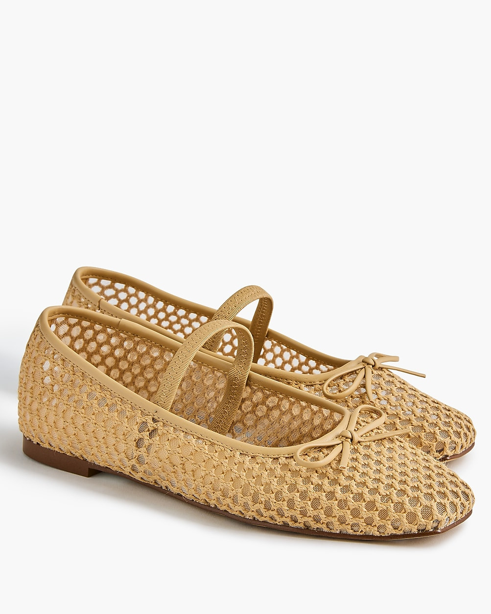 Woven square-toe ballet flats | J.Crew Factory