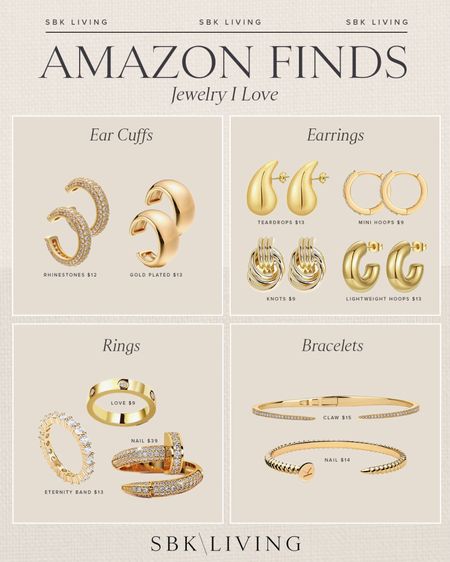 AMAZON \ favorite jewelry finds I love✨

Earrings
Bracelet
Rings 

#LTKfindsunder50 #LTKstyletip