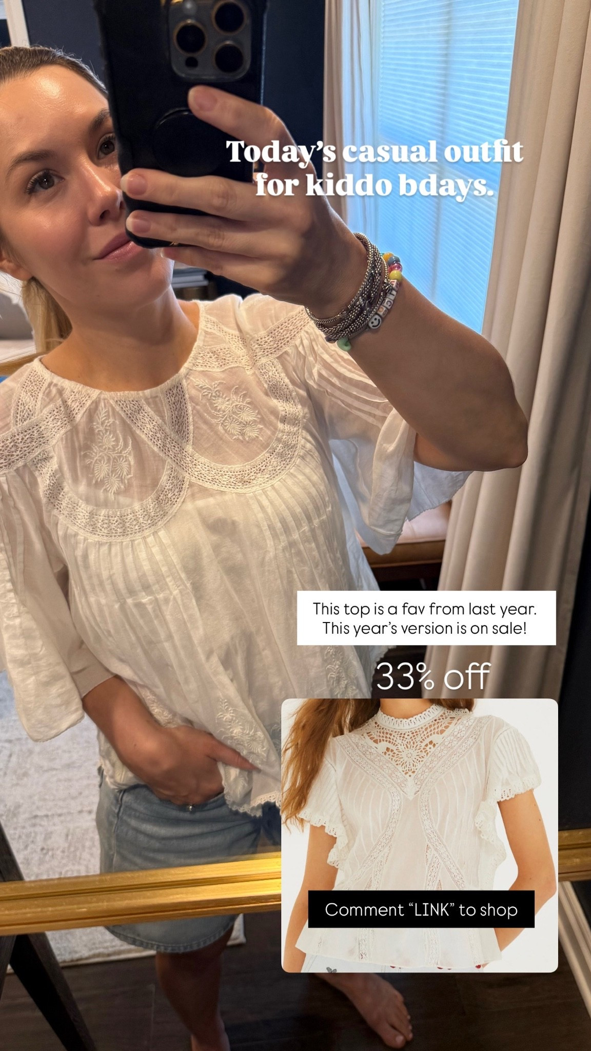 This lace top is one of my favorites- it’s from last year but linked this years version. On sale too!
