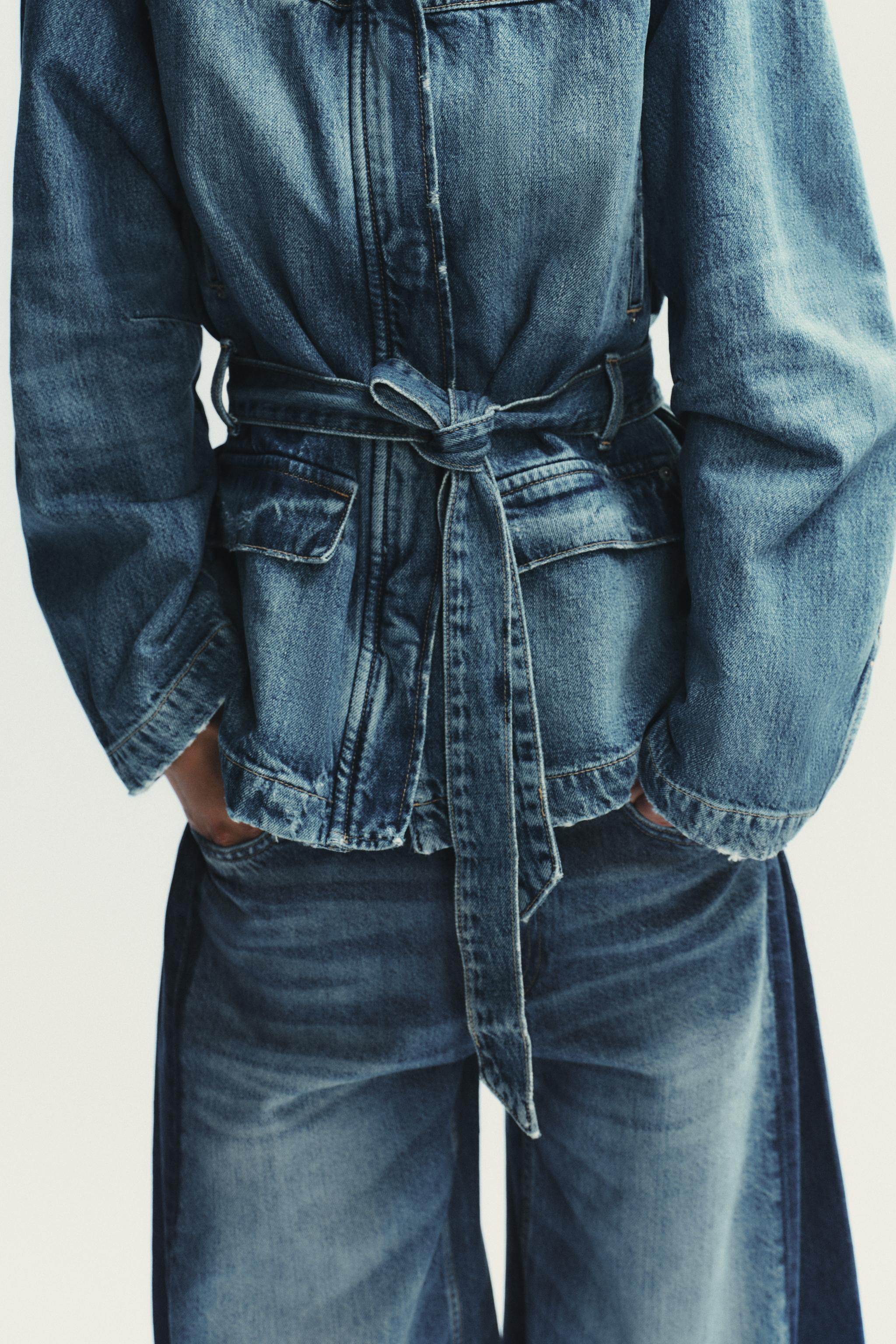 TRF LONG DENIM JACKET | Zara Canada