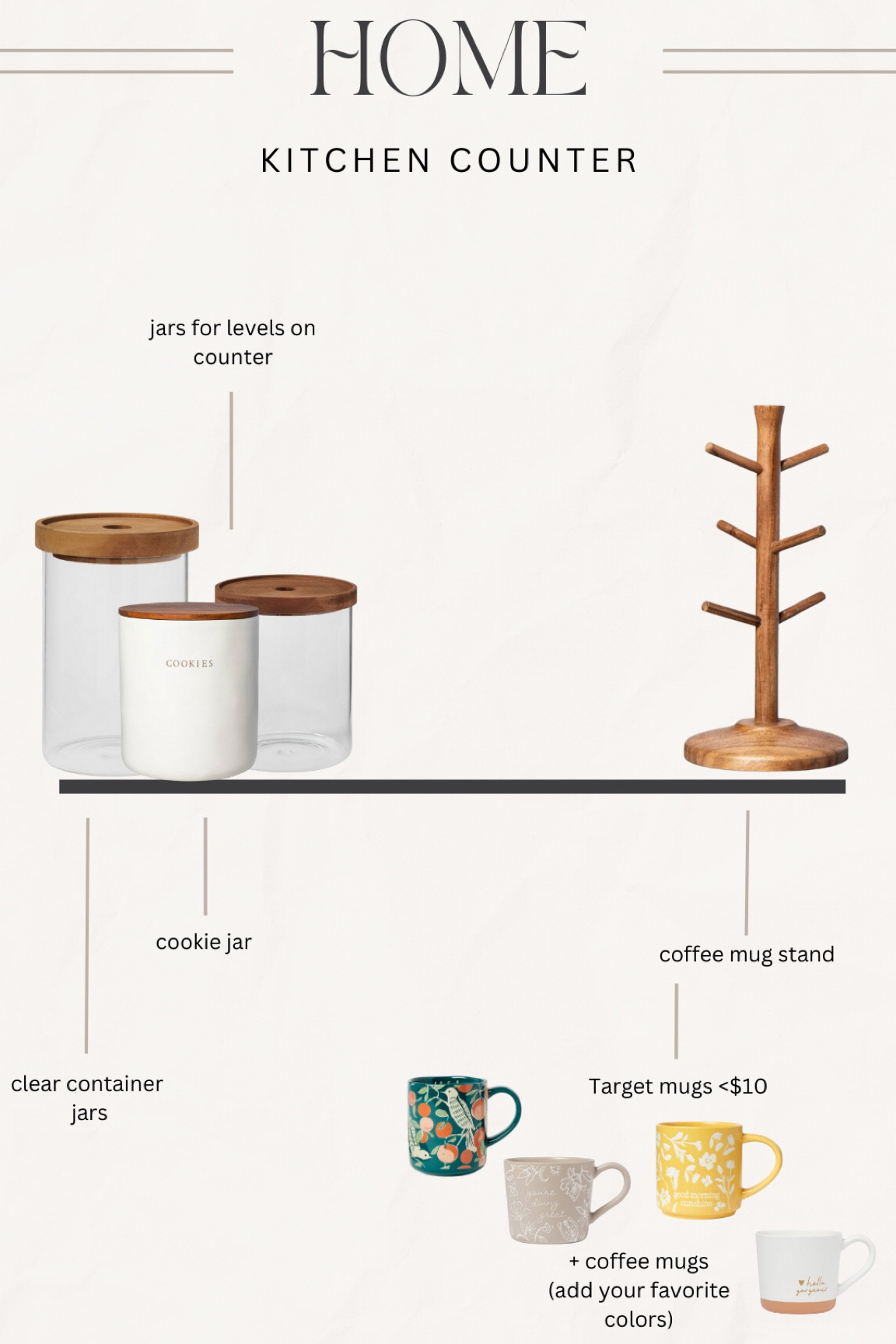 How to decorate and style your kitchen counter! Love the simplistic and functionality!

#LTKhome #LTKFind #LTKstyletip