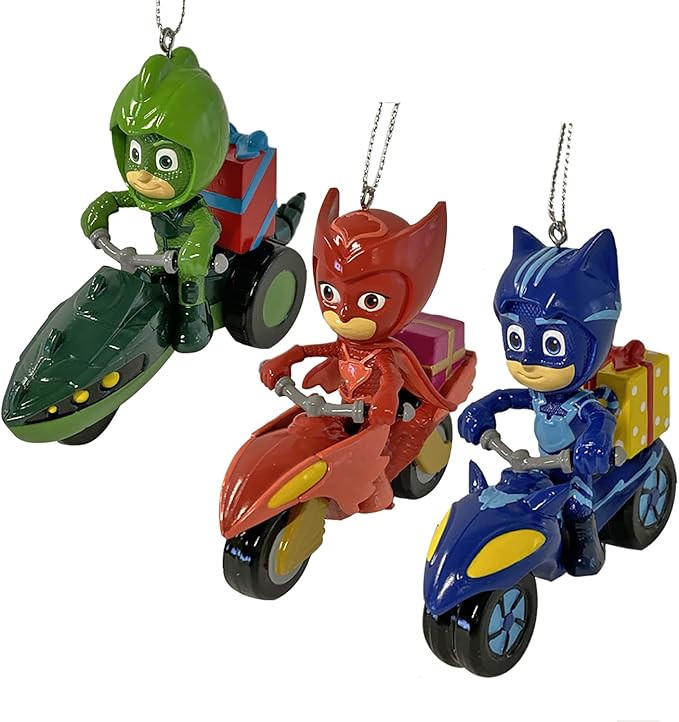 3.25-Inch PJ Masks with Vehicle Ornament, 3-Piece Set | Amazon (US)