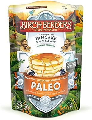 Paleo Pancake & Waffle Mix by Birch Benders, Low-Carb, High Protein, High Fiber, Gluten-free, Low... | Amazon (US)