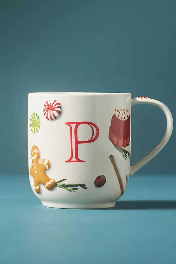 Holifaye Stoneware Monogram Mug | Anthropologie (US)