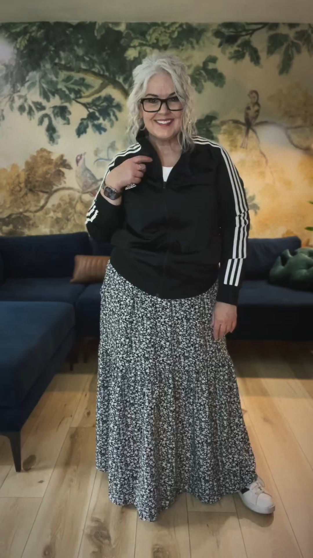 I love a boho/sporty moment! Wearing xl in the skirt and xxl in the jacket. #midsizefashion #fashion #over50fashion #over50style

#LTKOver40 #LTKMidsize #LTKWorkwear