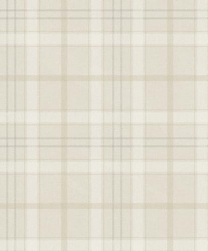 NextWall Tailor Plaid Peel and Stick Wallpaper (Neutral) | Amazon (US)