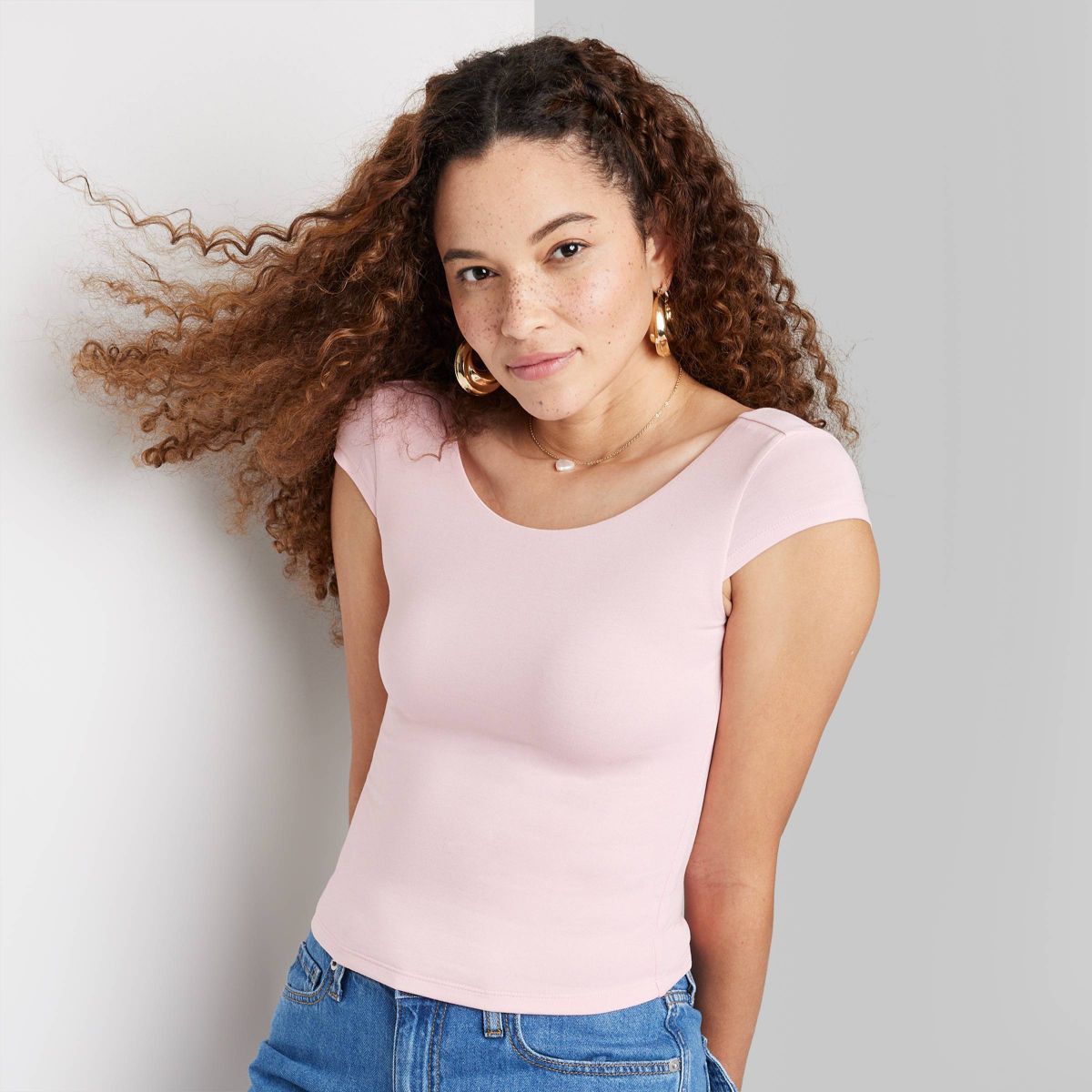 Women's Short Sleeve Scoop Neck T-Shirt - Wild Fable™ Pink XL | Target