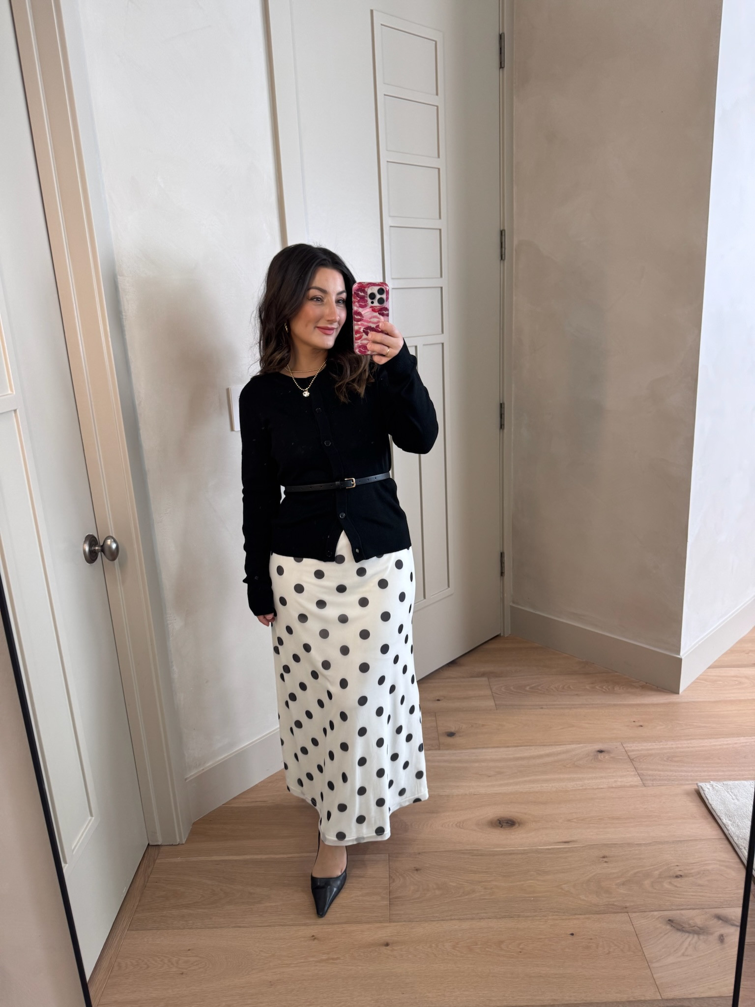 Must have cardigan! Paired with a mesh polka dot maxi skirt for a chic look! 

I'm wearing a size small in everything! 

5'0" 140lbs 
Petite friendly

#LTKootd #LTKPetite #LTKWorkwear