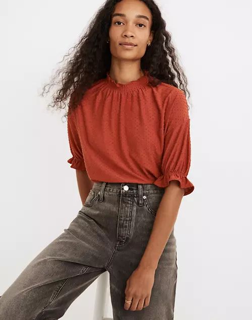 Clipdot Ruffle Top | Madewell