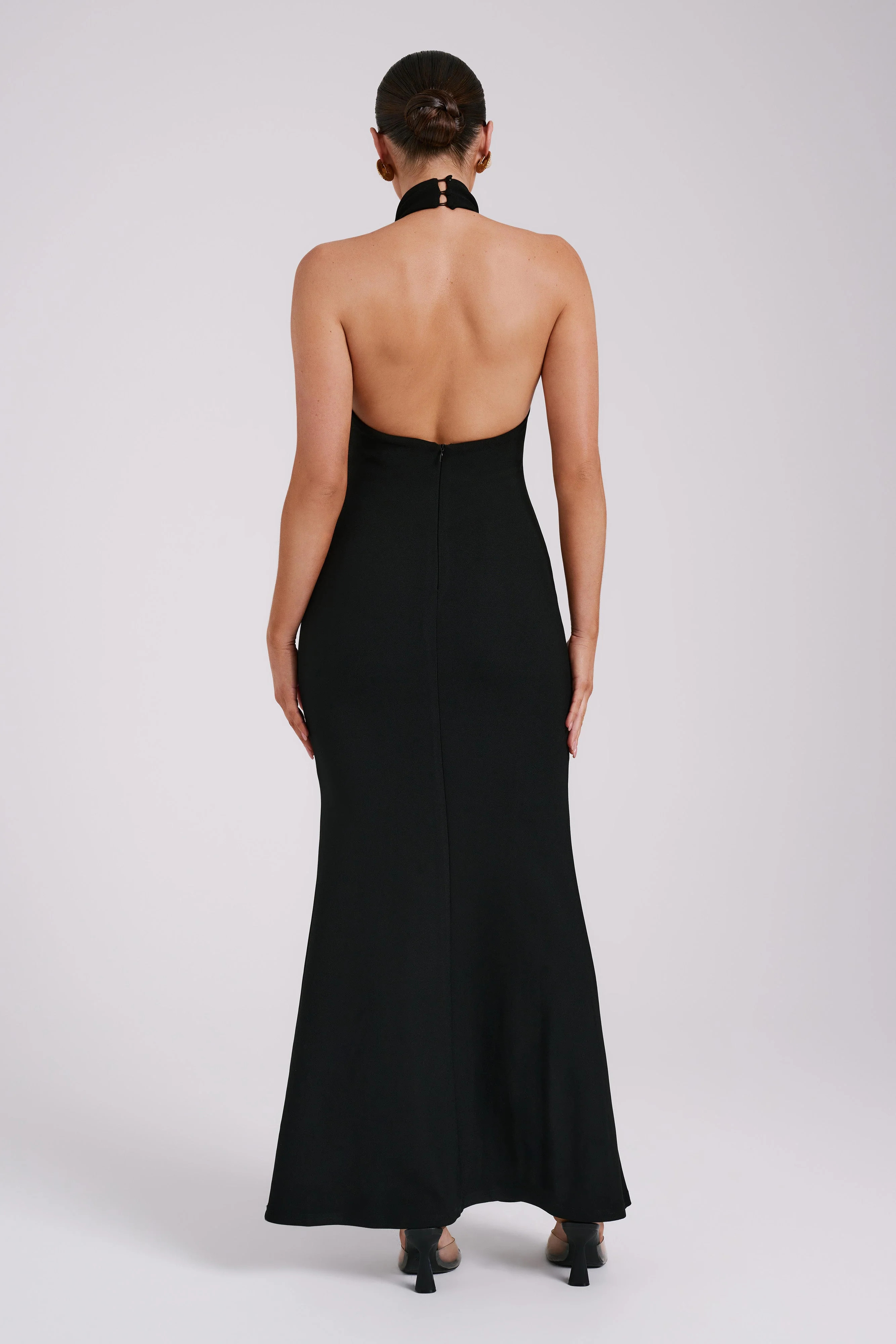 Genesis High Neck Maxi Dress - Black | MESHKI US