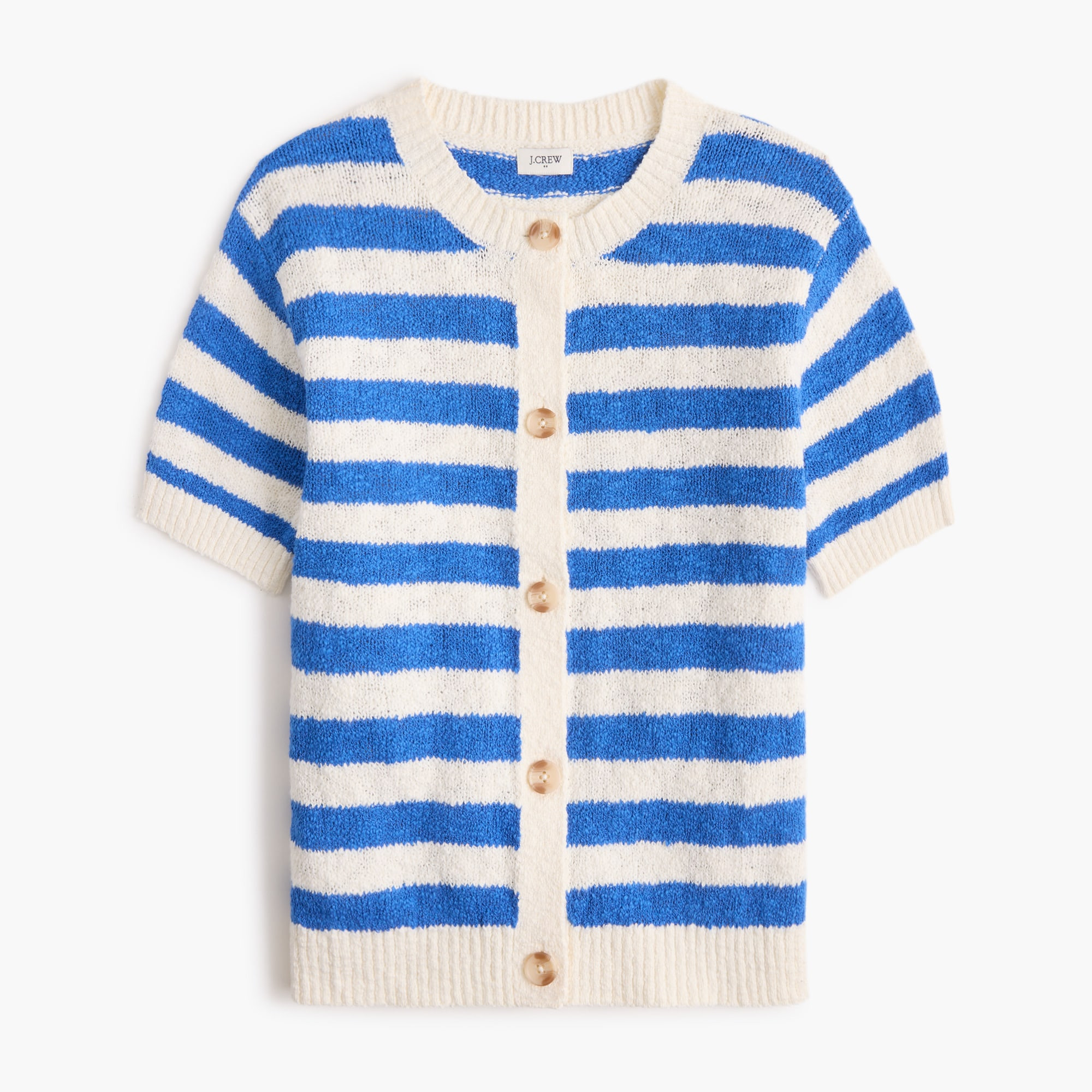 Striped short-sleeve cardigan sweater | J.Crew Factory