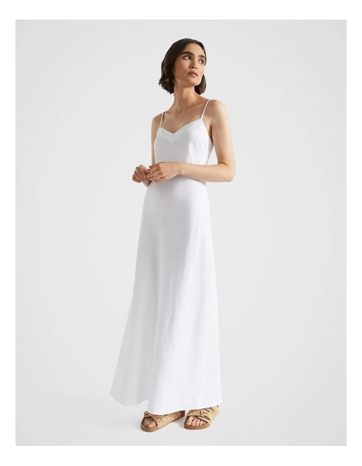 Seed HeritageCore Linen Slip Maxi Dress in Whisper White | Myer