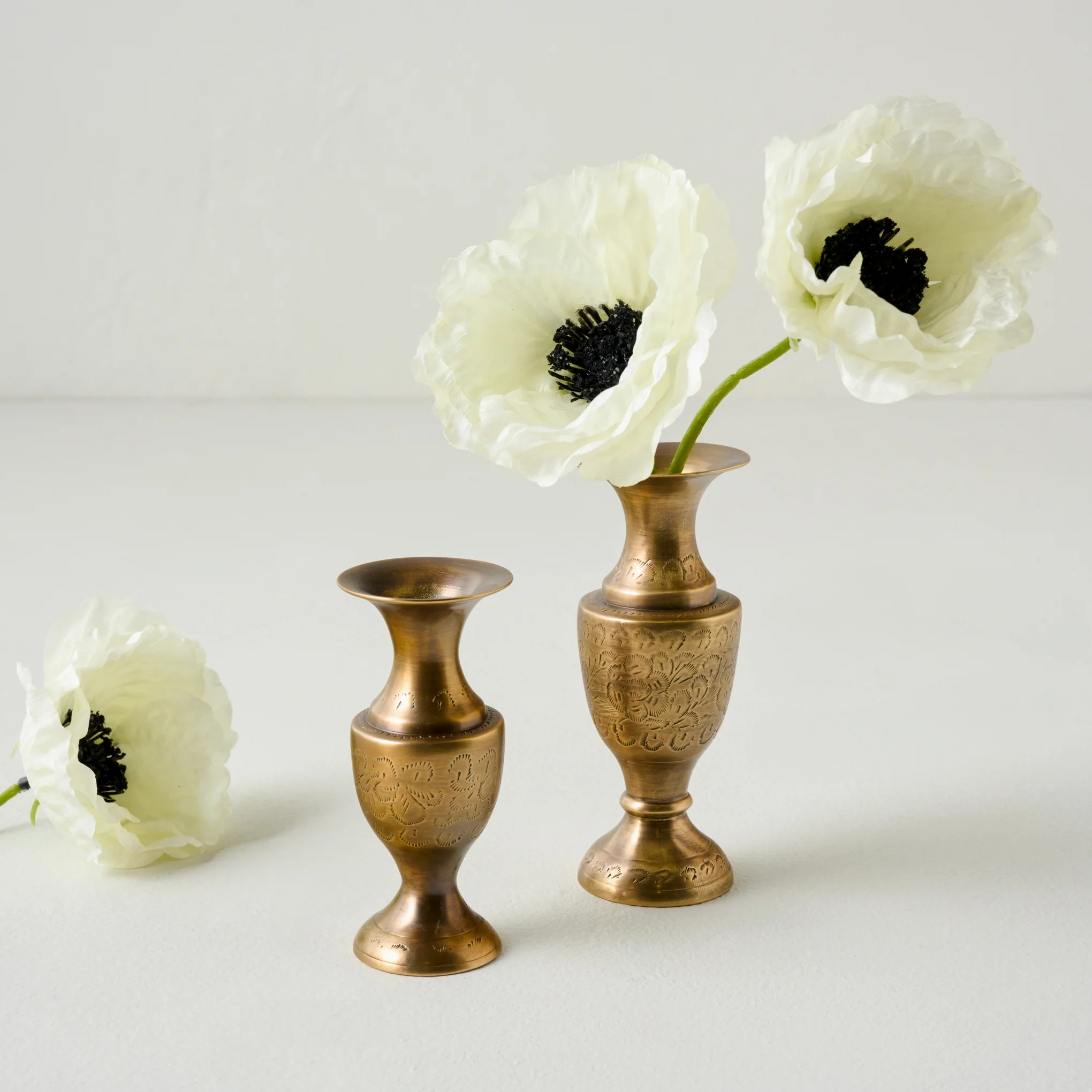Callin Etched Brass Bud Vase | Magnolia