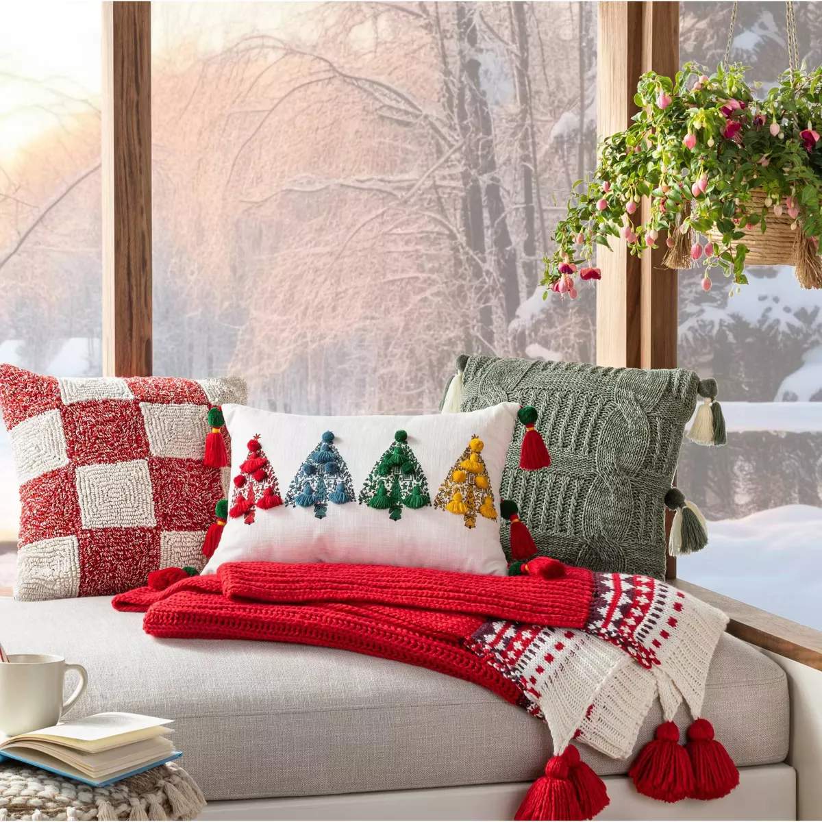 Oblong best sale christmas pillow