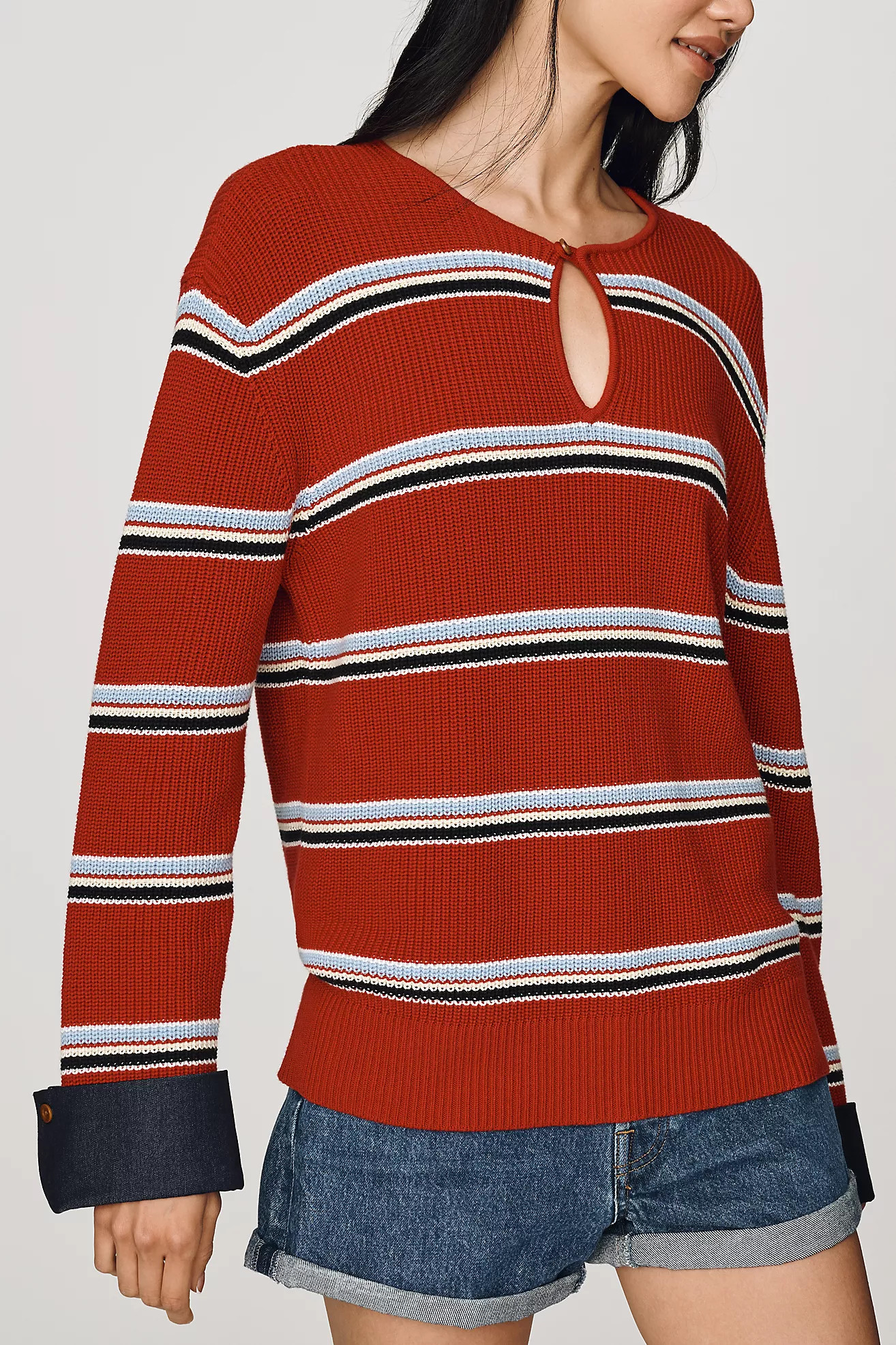 Rowing Blazers Keyhole Sweater | Anthropologie (US)