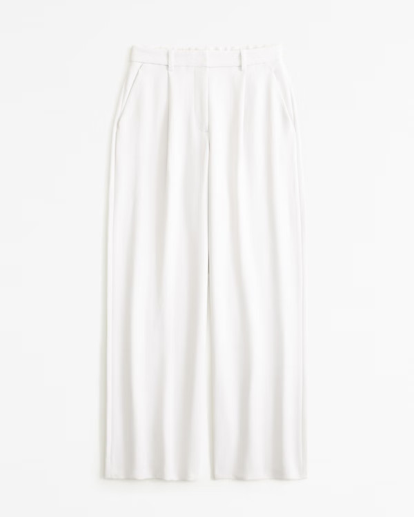 Women's Curve Love A&F Harper Tailored Premium Crepe Pant | Women's Bottoms | Abercrombie.com | Abercrombie & Fitch (UK)