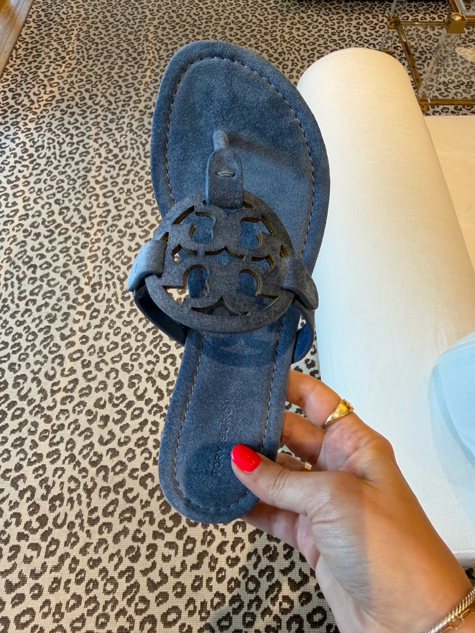 Suede Tory. Burch miller sandals 
True to size