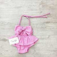 Adorable Pink Gingham Baby Girl Set, Summer Outfit, Stylish Clothes, Classic Cute Set | Etsy (US)