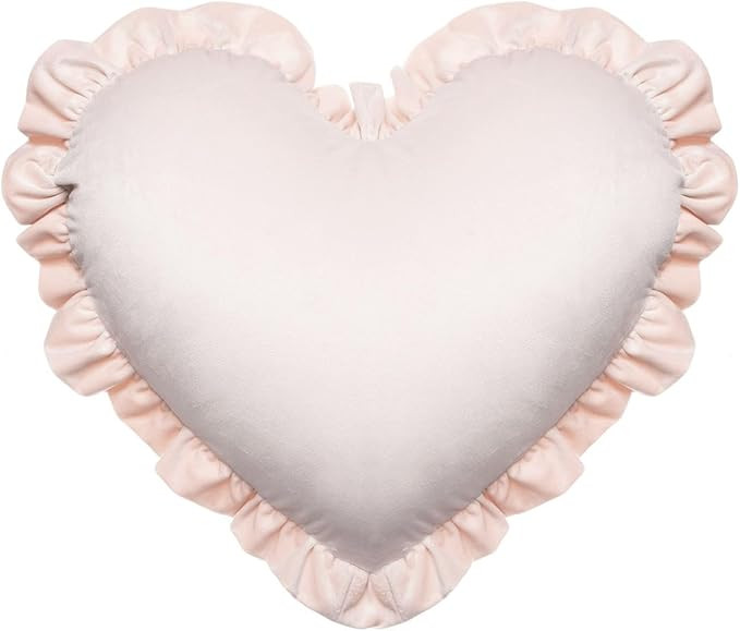 Pink Heart Throw Pillow Home Decoration Cushion for Sofa Bed Living Room (20×16inch) Light Pink | Amazon (US)